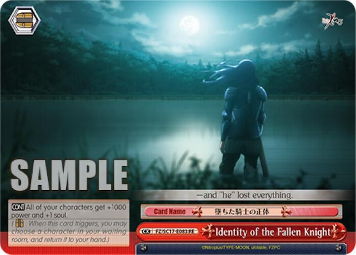 Image for Identity of the Fallen Knight (Fate/Zero Chronicle Set) (FZ/SC17-E083 RE) - Weiss Schwarz