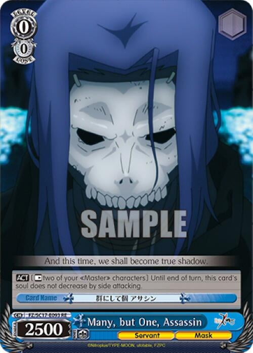 Image for Many, but One, Assassin (Fate/Zero Chronicle Set) (FZ/SC17-E093 RE) - Weiss Schwarz
