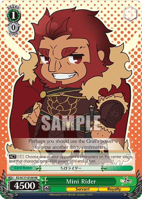 Image for Mini Rider (Fate/Zero Chronicle Set) (FZ/SC17-E108 RE) - Weiss Schwarz