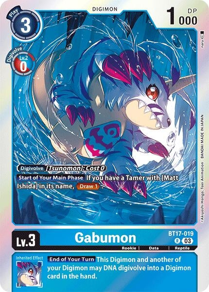 Image for Gabumon (BT17) (BT17-019 R) - Digimon Card Game