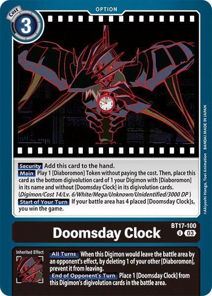 Image for Doomsday Clock (BT17) (BT17-100 U) - Digimon Card Game