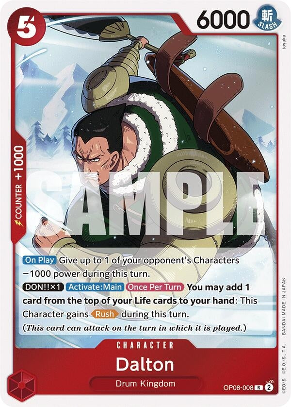 Image for Dalton (Two Legends) (OP08-008) - One Piece Card Game