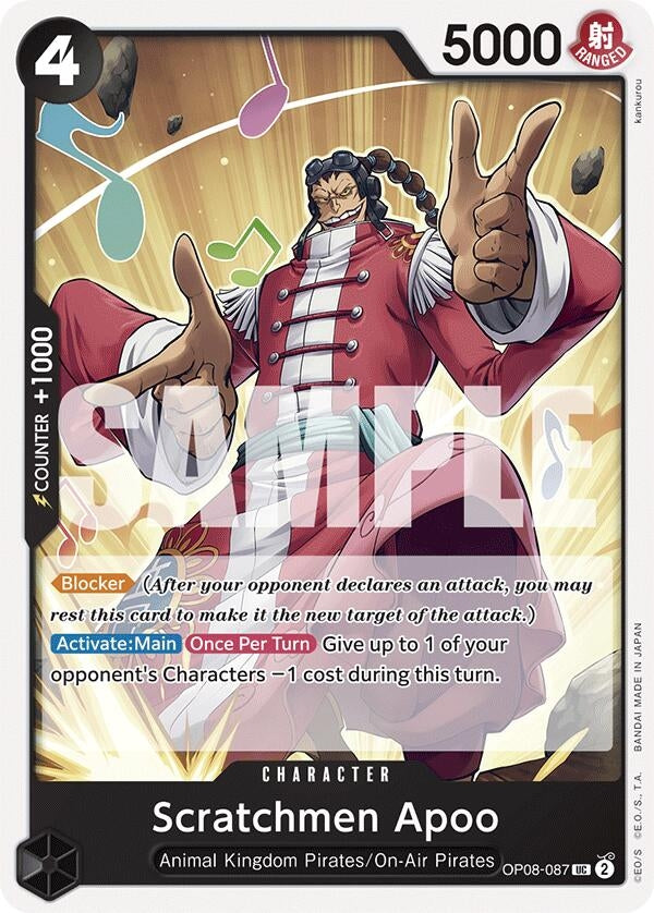 Image for Scratchmen Apoo (Two Legends) (OP08-087) - One Piece Card Game