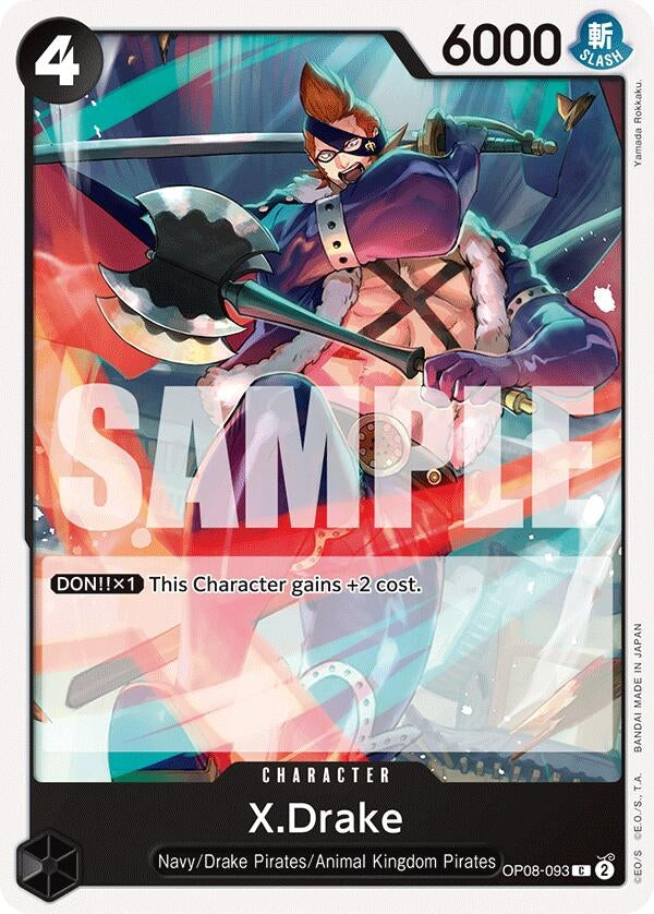 Image for X.Drake (Two Legends) (OP08-093) - One Piece Card Game