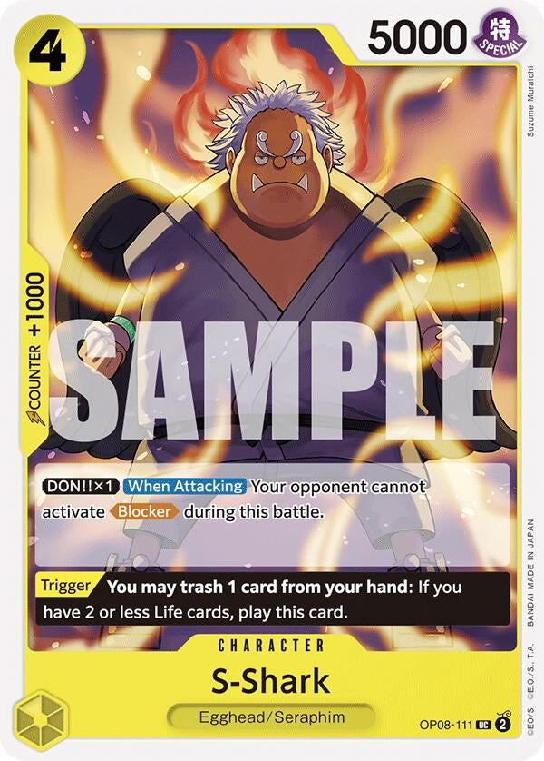 Image for S-Shark (Two Legends) (OP08-111) - One Piece Card Game