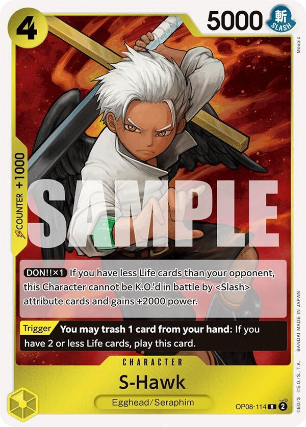 Image for S-Hawk (Two Legends) (OP08-114) - One Piece Card Game