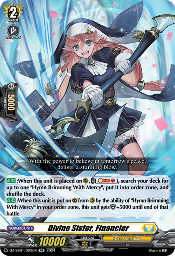Image for Divine Sister, Financier (DZ-SS01: Festival Booster 2024) (DZ-SS01/022EN) - Cardfight Vanguard