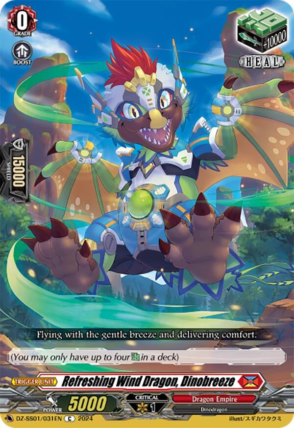 Image for Refreshing Wind Dragon, Dinobreeze (DZ-SS01: Festival Booster 2024) (DZ-SS01/031EN) - Cardfight Vanguard