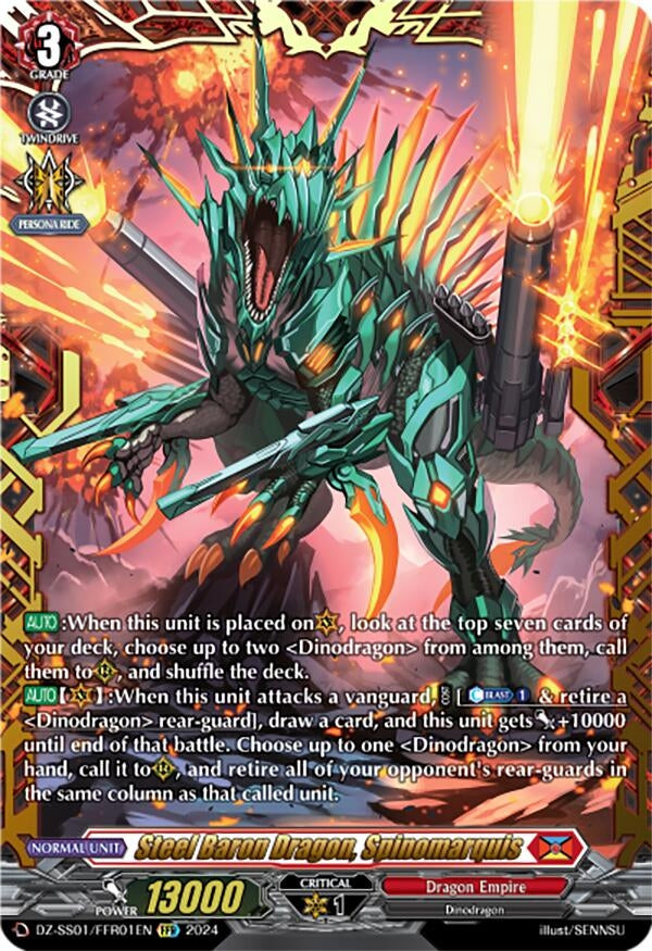 Image for Steel Baron Dragon, Spinomarquis (FFR) (DZ-SS01: Festival Booster 2024) (DZ-SS01/FFR01EN) - Cardfight Vanguard