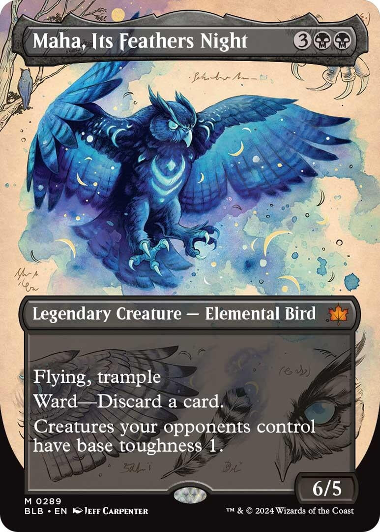 Image for Maha, Its Feathers Night (Borderless) (Bloomburrow) (289) - Magic: The Gathering