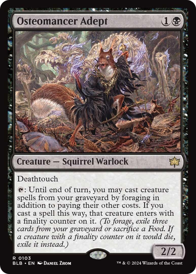 Image for Osteomancer Adept (Bloomburrow) (103) - Magic: The Gathering