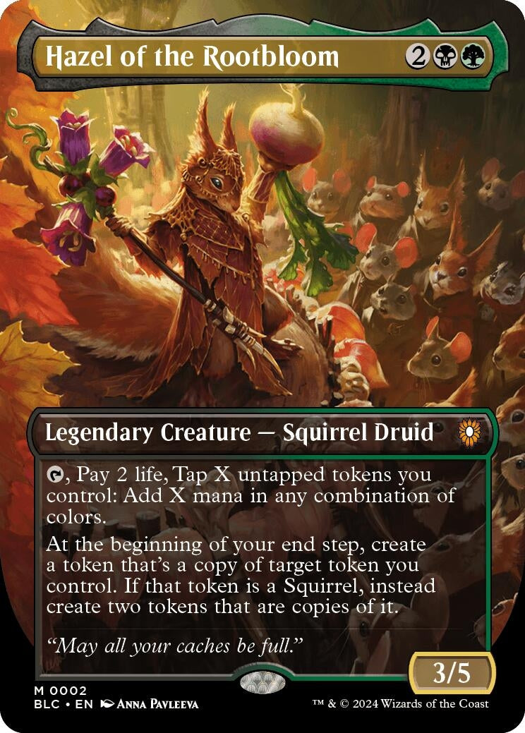 Image for Hazel of the Rootbloom (Borderless) (Commander: Bloomburrow) (2) - Magic: The Gathering