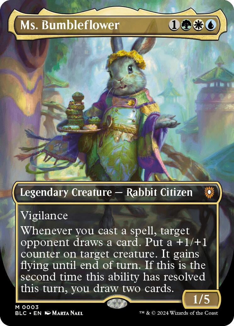 Image for Ms. Bumbleflower (Borderless) (Commander: Bloomburrow) (3) - Magic: The Gathering