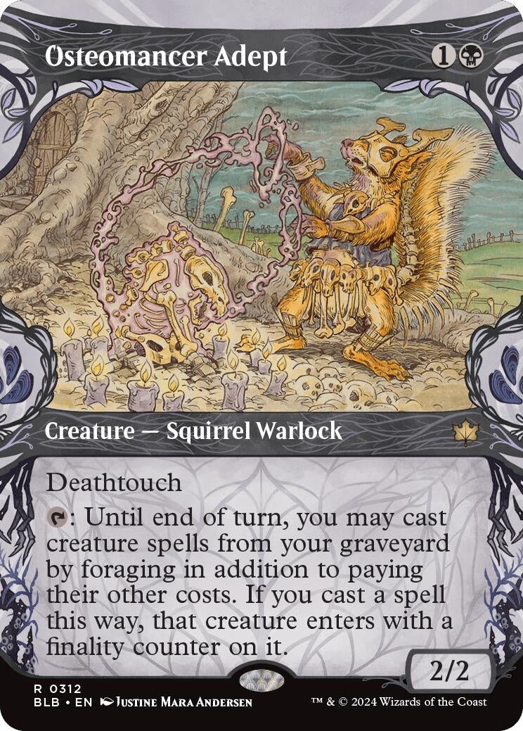 Image for Osteomancer Adept (Showcase) (Bloomburrow) (312) - Magic: The Gathering