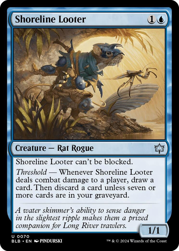 Image for Shoreline Looter (Bloomburrow) (70) - Magic: The Gathering
