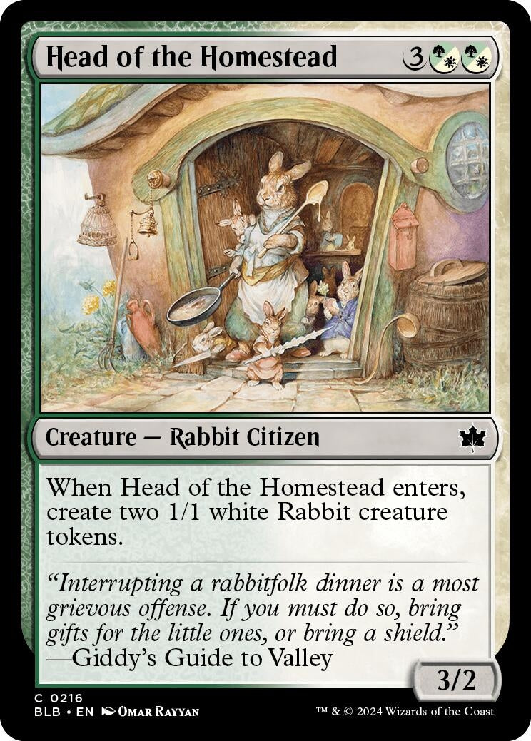 Image for Head of the Homestead (Bloomburrow) (216) - Magic: The Gathering