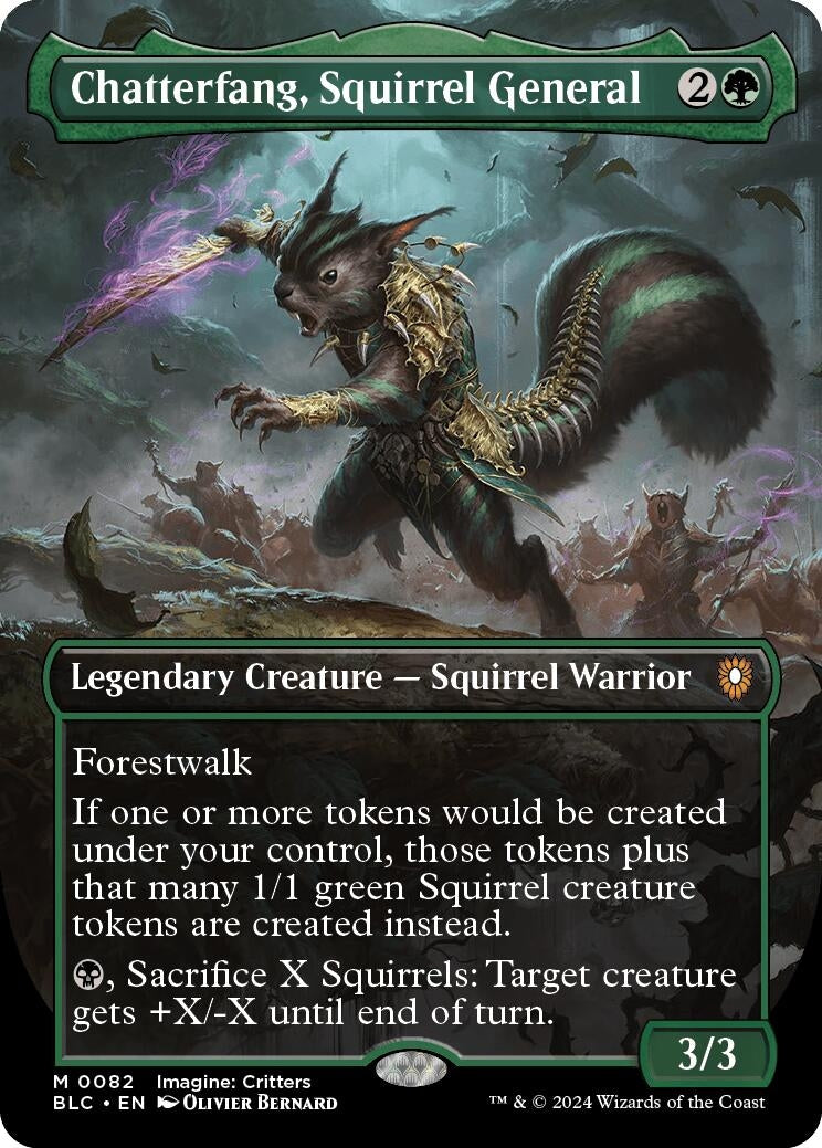 Image for Chatterfang, Squirrel General (Borderless) (Commander: Bloomburrow) (82) - Magic: The Gathering