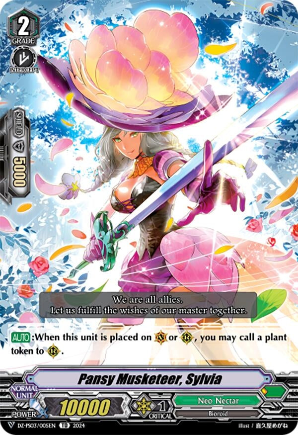 Image for Pansy Musketeer, Sylvia (DZ-PS03: Premium Deckset “Musketeer”) (DZ-PS03/005EN) - Cardfight Vanguard