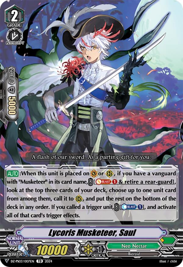 Image for Lycoris Musketeer, Saul (DZ-PS03: Premium Deckset “Musketeer”) (DZ-PS03/007EN) - Cardfight Vanguard