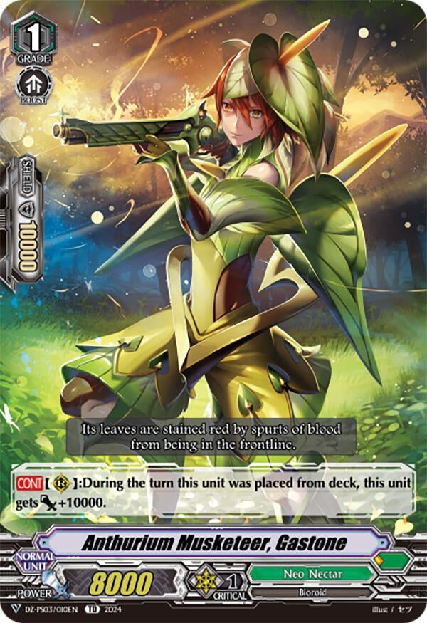 Image for Anthurium Musketeer, Gastone (DZ-PS03: Premium Deckset “Musketeer”) (DZ-PS03/010EN) - Cardfight Vanguard
