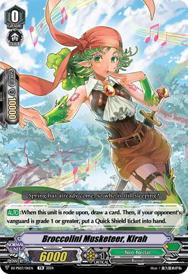 Image for Broccolini Musketeer, Kirah (DZ-PS03: Premium Deckset “Musketeer”) (DZ-PS03/011EN) - Cardfight Vanguard