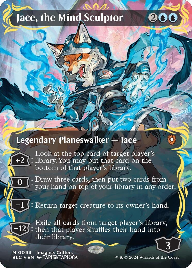 Image for Jace, the Mind Sculptor (Borderless) (Raised Foil) (Commander: Bloomburrow) (93) - Magic: The Gathering