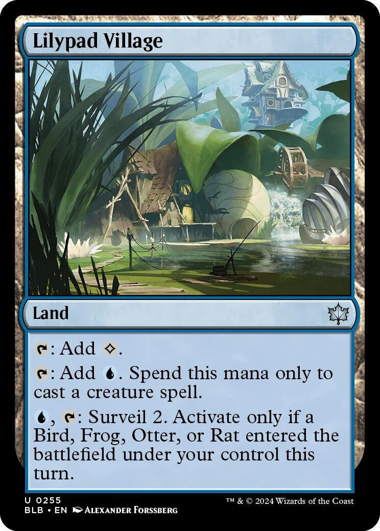 Image for Lilypad Village (Bloomburrow) (255) - Magic: The Gathering