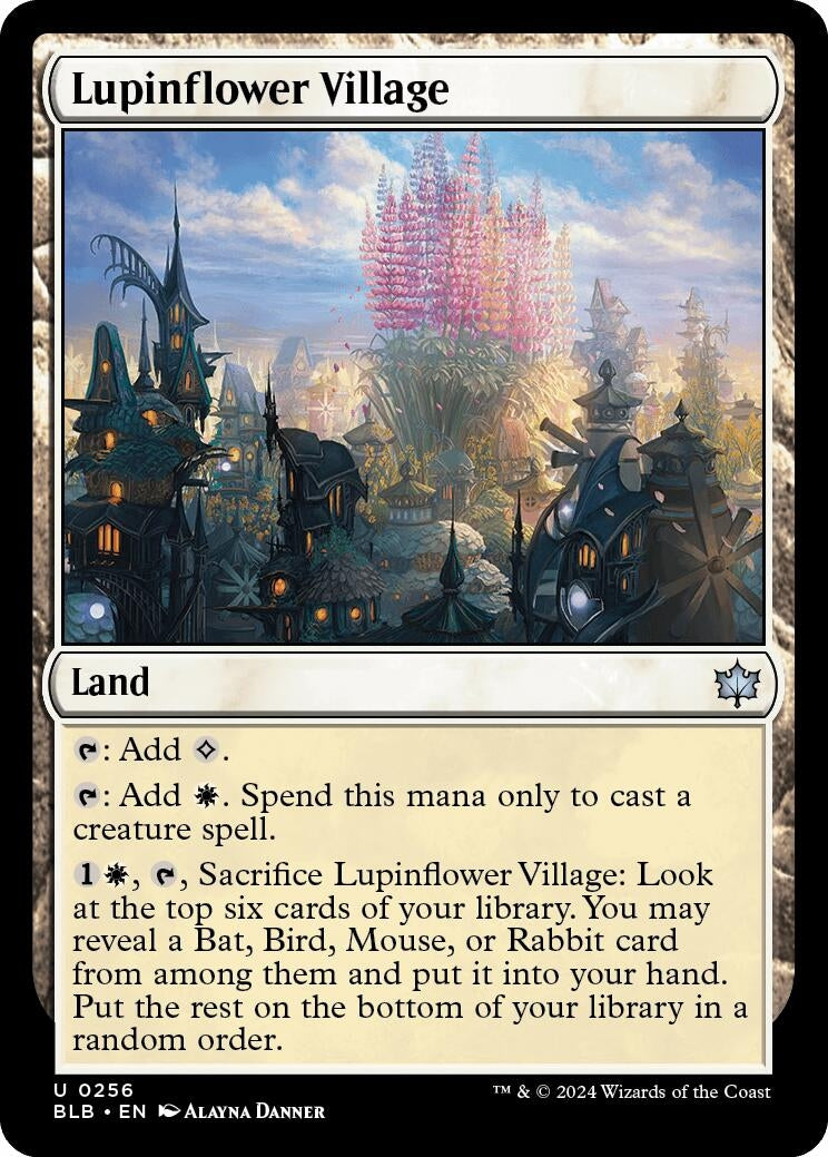 Image for Lupinflower Village (Bloomburrow) (256) - Magic: The Gathering