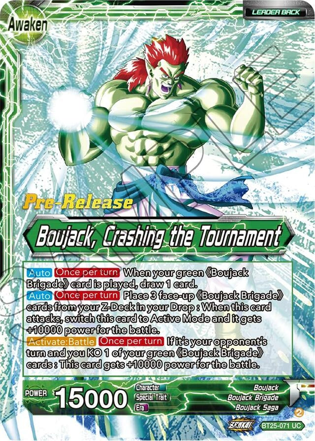 Image for Boujack Brigade // Boujack, Crashing the Tournament (Legend of the Dragon Balls Pre-Release Cards) (BT25-071) - Dragon Ball Super: Masters