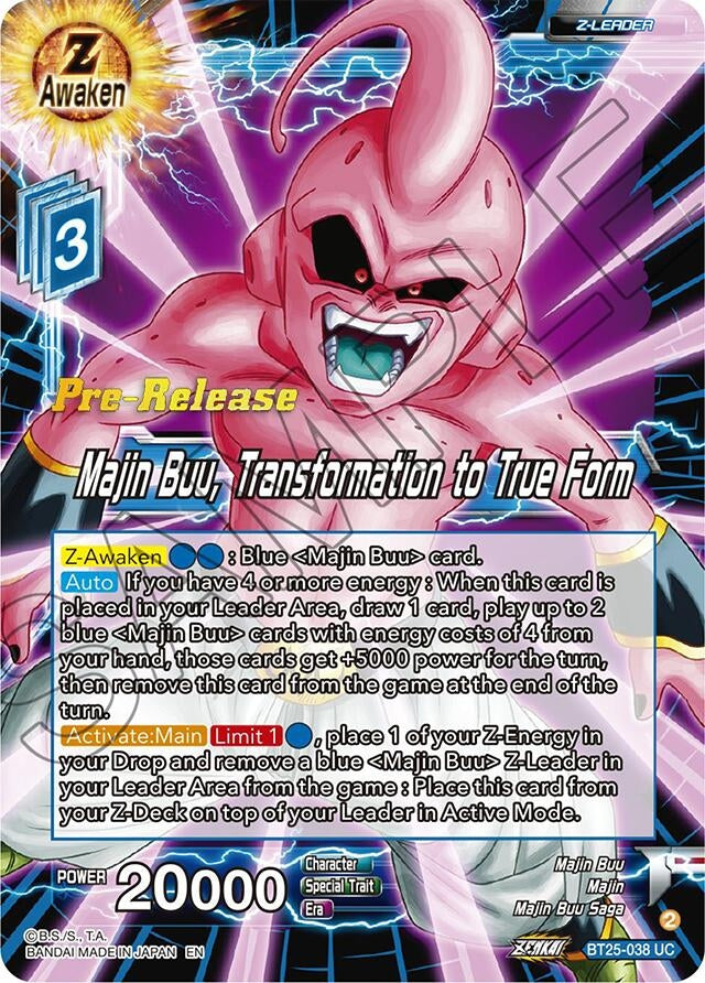 Image for Majin Buu, Transformation to True Form (Legend of the Dragon Balls Pre-Release Cards) (BT25-038) - Dragon Ball Super: Masters