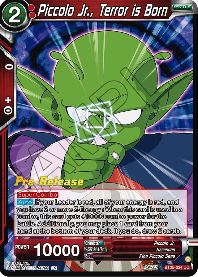Image for Piccolo Jr., Terror is Born (Legend of the Dragon Balls Pre-Release Cards) (BT25-024) - Dragon Ball Super: Masters