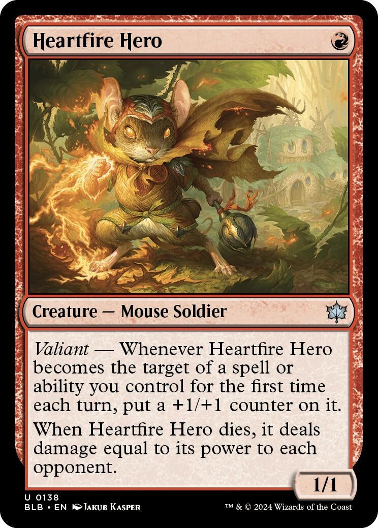 Image for Heartfire Hero (Bloomburrow) (138) - Magic: The Gathering