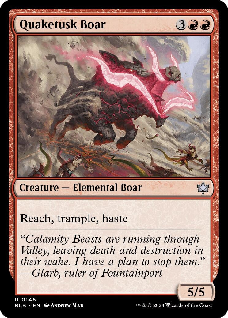 Image for Quaketusk Boar (Bloomburrow) (146) - Magic: The Gathering