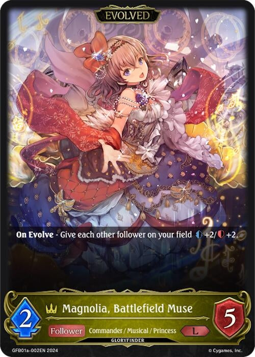Image for Magnolia, Battlefield Muse (Evolved) (GFB01: Guide to Glory) (GFB01a-002EN) - Shadowverse: Evolve