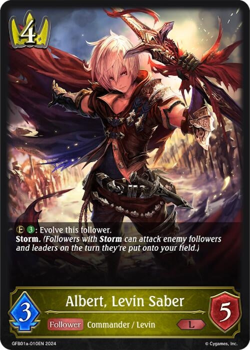 Image for Albert, Levin Saber (GFB01: Guide to Glory) (GFB01a-010EN) - Shadowverse: Evolve
