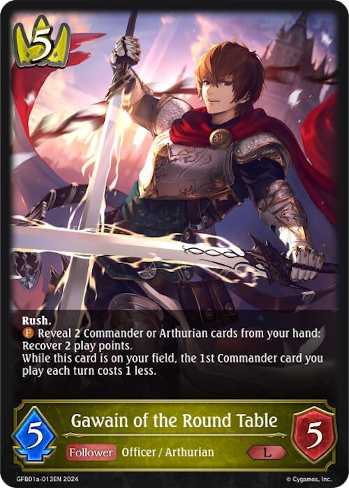 Image for Gawain of the Round Table (GFB01: Guide to Glory) (GFB01a-013EN) - Shadowverse: Evolve