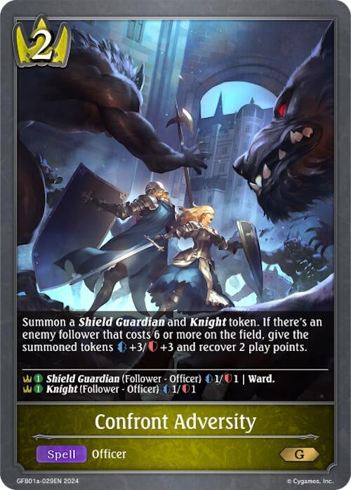 Image for Confront Adversity (GFB01: Guide to Glory) (GFB01a-029EN) - Shadowverse: Evolve