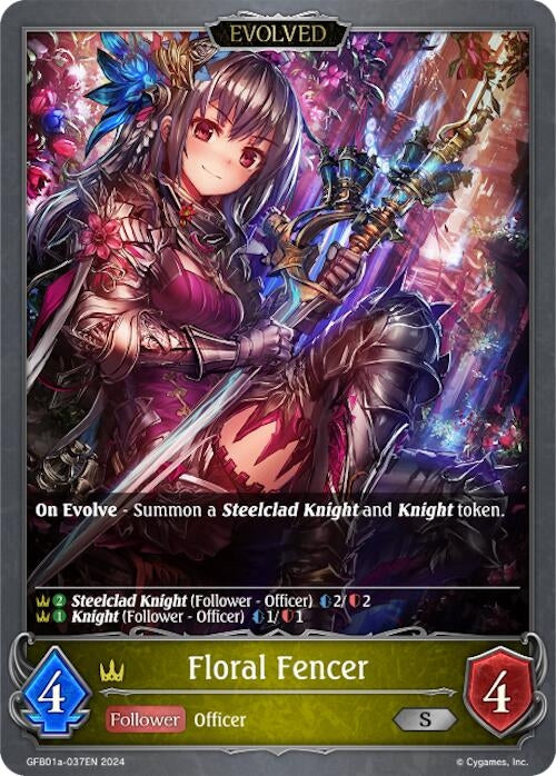 Image for Floral Fencer (Evolved) (GFB01: Guide to Glory) (GFB01a-037EN) - Shadowverse: Evolve