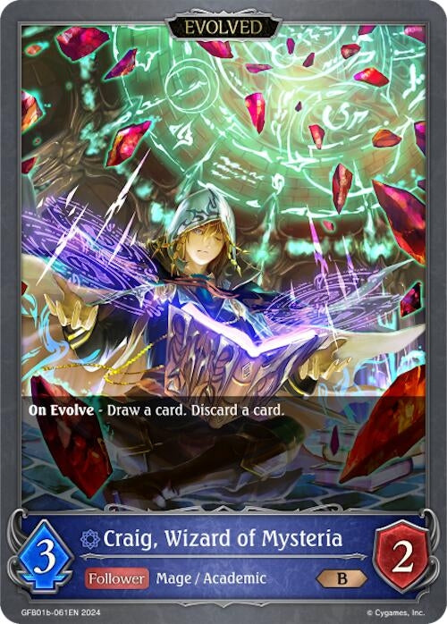 Image for Craig, Wizard of Mysteria (GFB01b-061EN) (Evolved) (GFB01: Guide to Glory) (GFB01b-061EN) - Shadowverse: Evolve