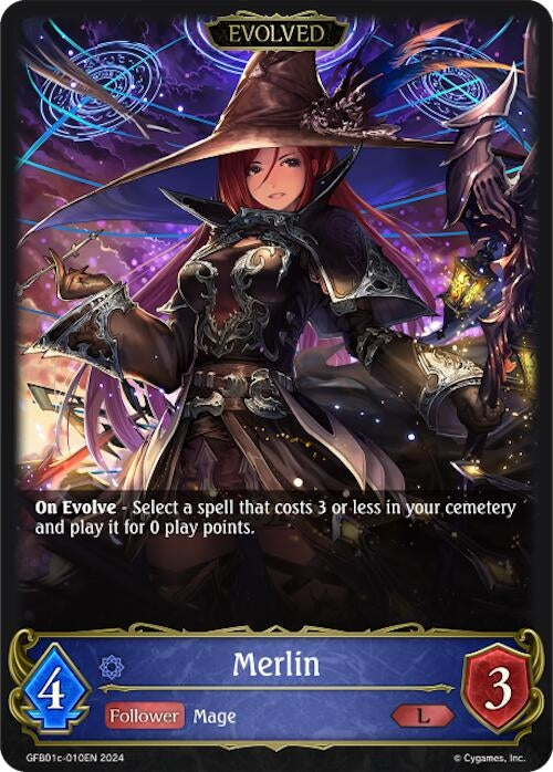 Image for Merlin (Evolved) (GFB01: Guide to Glory) (GFB01c-010EN) - Shadowverse: Evolve
