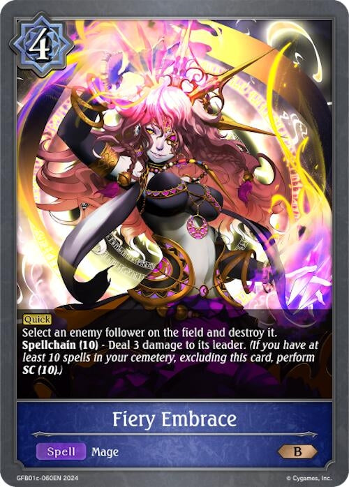 Image for Fiery Embrace (GFB01: Guide to Glory) (GFB01c-060EN) - Shadowverse: Evolve