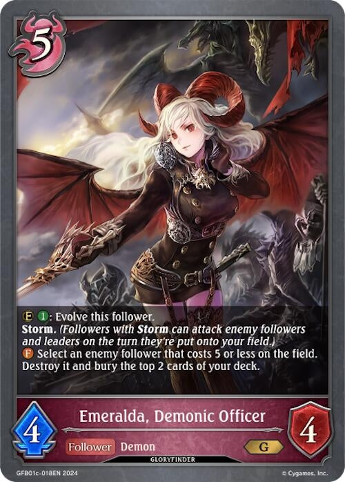 Image for Emeralda, Demonic Officer (GFB01: Guide to Glory) (GFB01c-018EN) - Shadowverse: Evolve