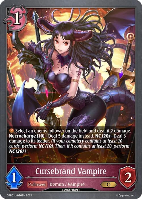 Image for Cursebrand Vampire (GFB01: Guide to Glory) (GFB01c-020EN) - Shadowverse: Evolve