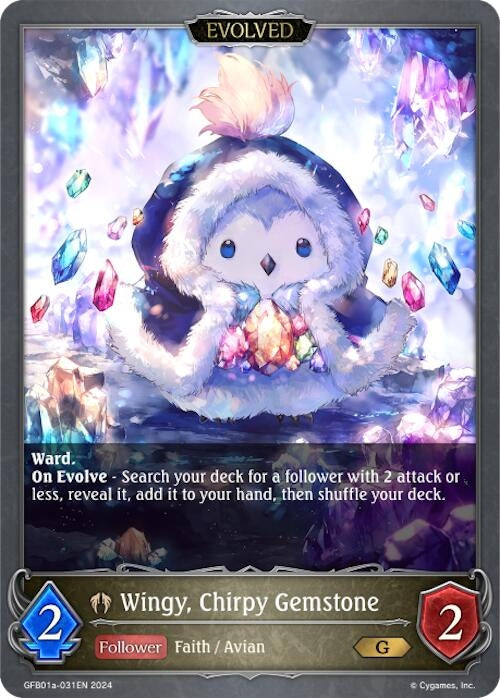 Image for Wingy, Chirpy Gemstone (Evolved) (GFB01: Guide to Glory) (GFB01a-031EN) - Shadowverse: Evolve