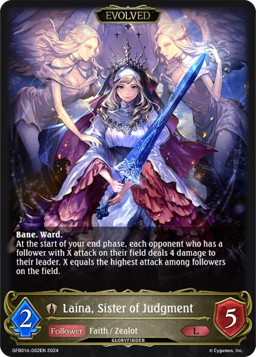 Image for Laina, Sister of Judgment (Evolved) (GFB01: Guide to Glory) (GFB01d-002EN) - Shadowverse: Evolve