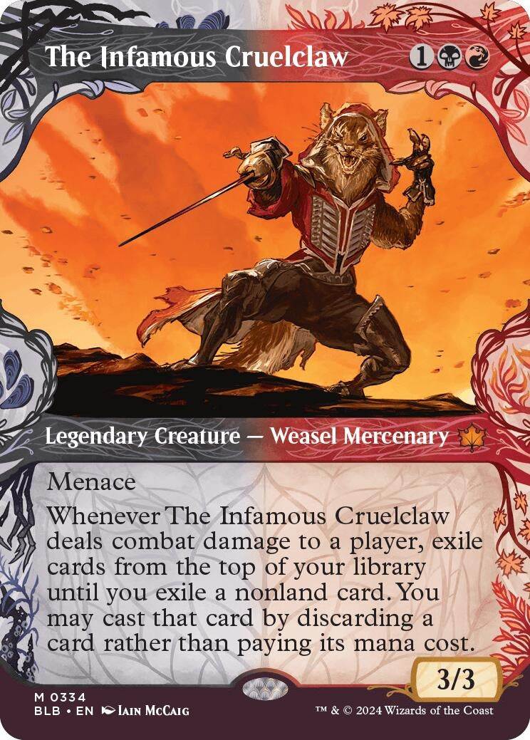 Image for The Infamous Cruelclaw (Showcase) (Bloomburrow) (334) - Magic: The Gathering