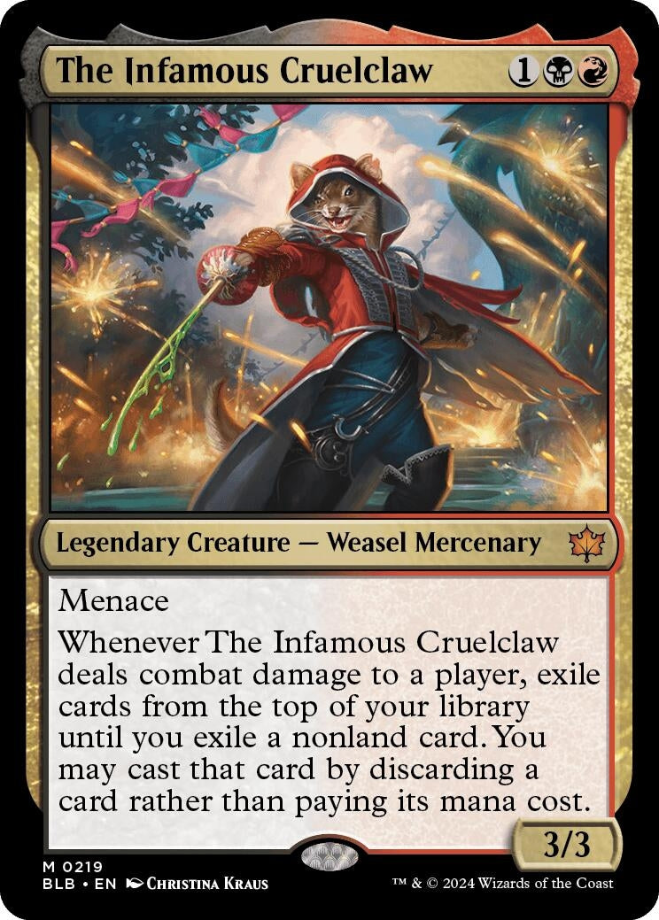 Image for The Infamous Cruelclaw (Bloomburrow) (219) - Magic: The Gathering