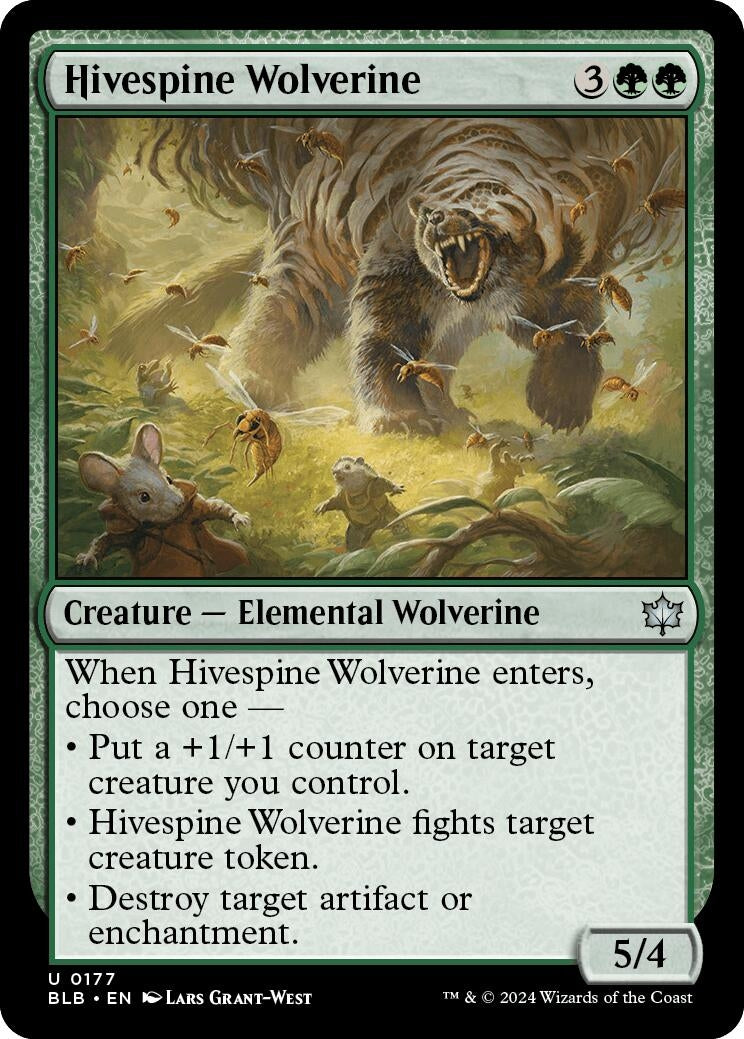 Image for Hivespine Wolverine (Bloomburrow) (177) - Magic: The Gathering