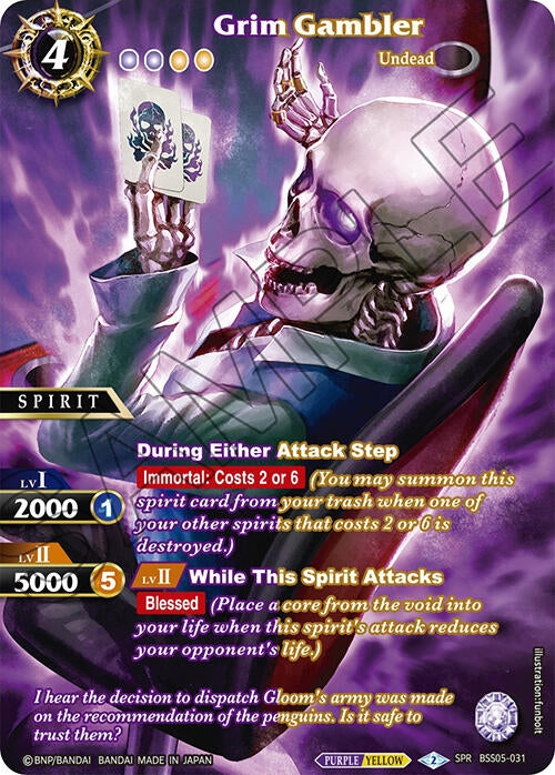 Image for Grim Gambler (SPR) (Strangers in the Sky) (BSS05-031) - Battle Spirits Saga