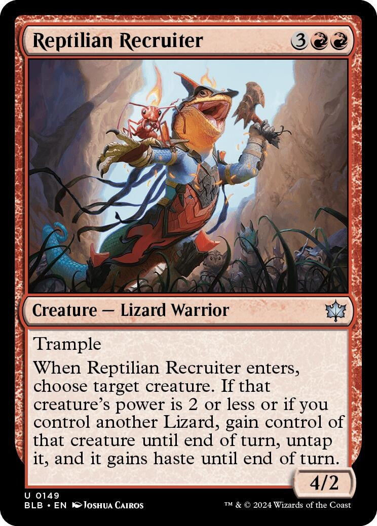 Image for Reptilian Recruiter (Bloomburrow) (149) - Magic: The Gathering